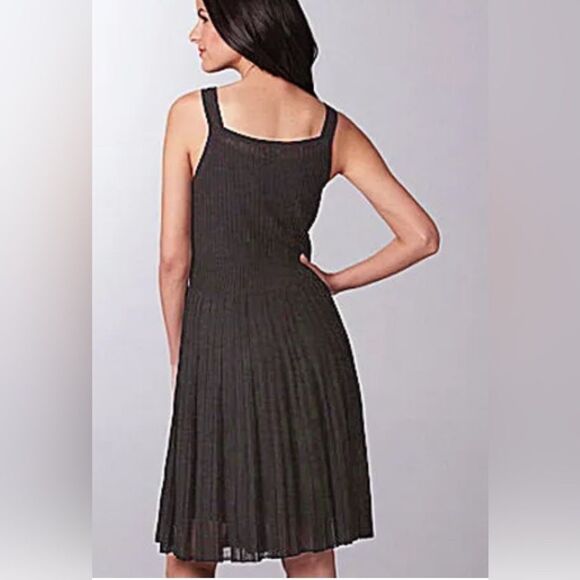 Eileen Fisher Cinder Refined Pleat Surplice Knee Length Dress size L - Picture 4 of 7